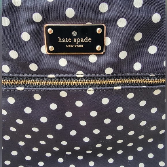 Kate Spade Black And White Polka Dot Nylon Crossbody Bag - Picture 13 of 16